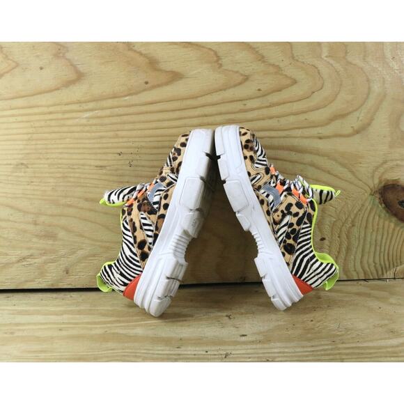 Free People The Bear Sneakers 7.5 Multicolor Leopard Zebra Print 38 Shoes - Picture 4 of 6